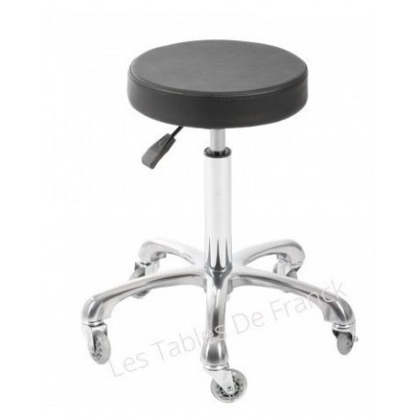 Tabouret Réglable à Roulettes Noir !Nouveau Modéle! - 1