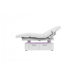 Table de massage électrique OKEN white – 4 moteurs, Chauffante, 199×79 cm