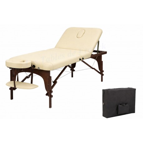 Table de massage ESSENTIEL- 76 cm - Wengé - avec dossier - 1